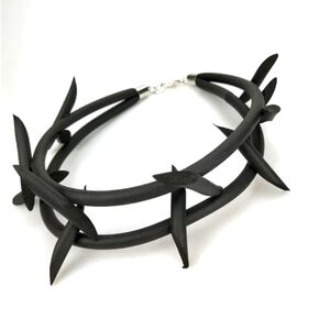 Barb Wire Gothic Choker Necklace + Bracelet Set